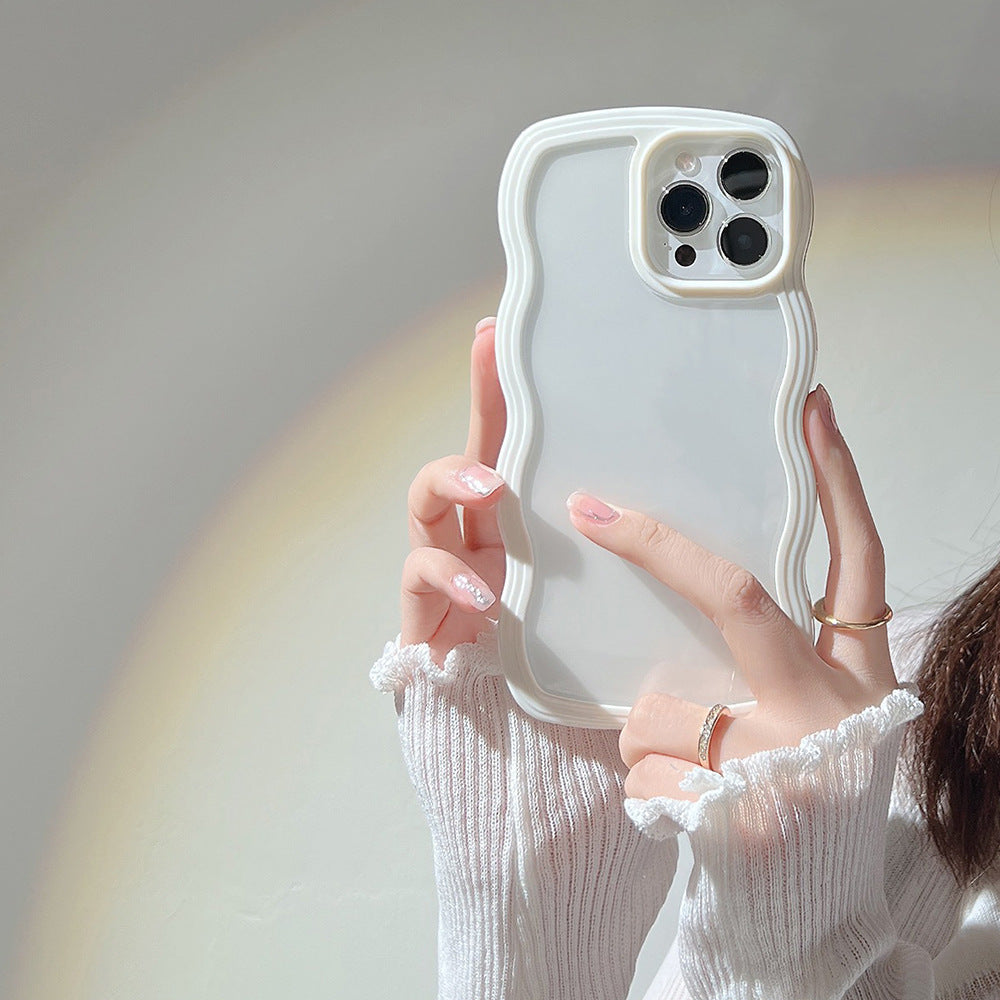 Transparent Wave Border Cover for iPhone
