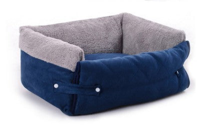 Cozy Pet Nest Bed with Removable Blanket