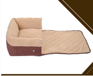 Cozy Pet Nest Bed with Removable Blanket