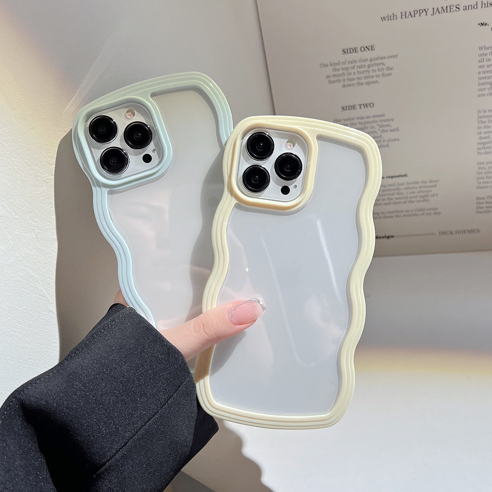 Transparent Wave Border Cover for iPhone