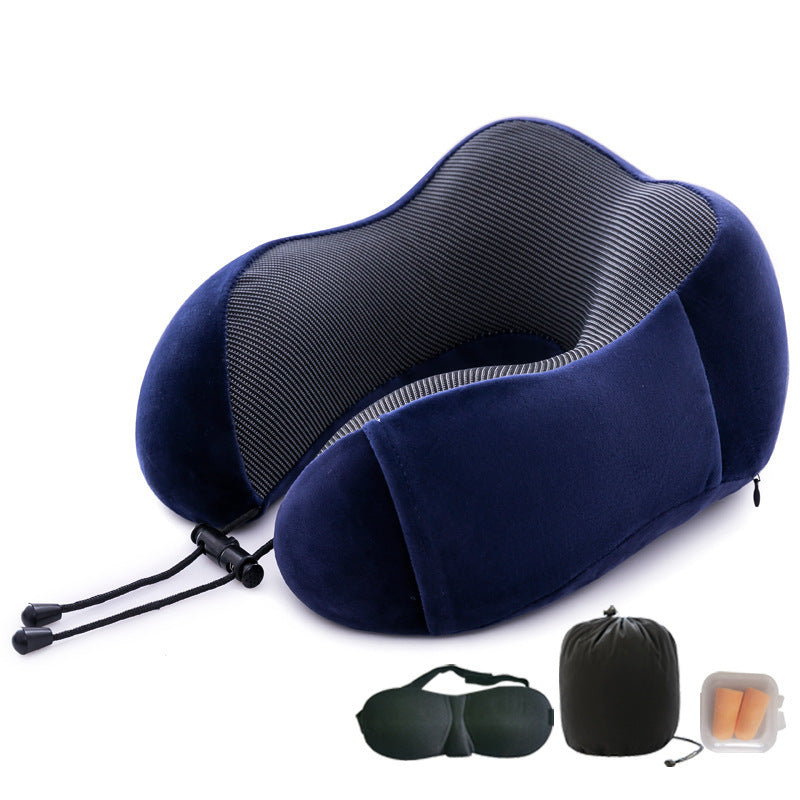 Memory Foam Travel Neck Pillow Set