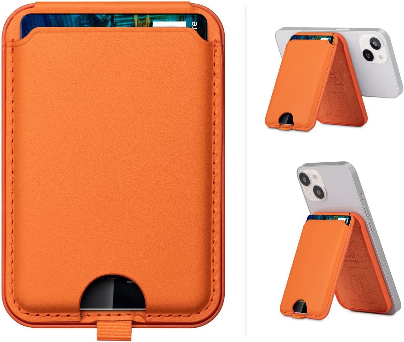 Magnetic Phone Card Holder with Foldable Stand