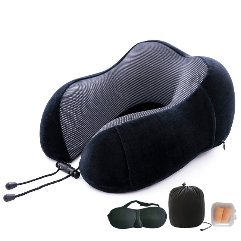 Memory Foam Travel Neck Pillow Set