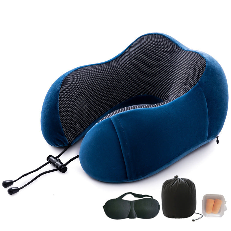 Memory Foam Travel Neck Pillow Set