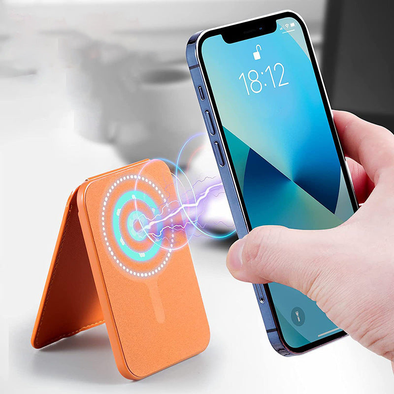 Magnetic Phone Card Holder with Foldable Stand